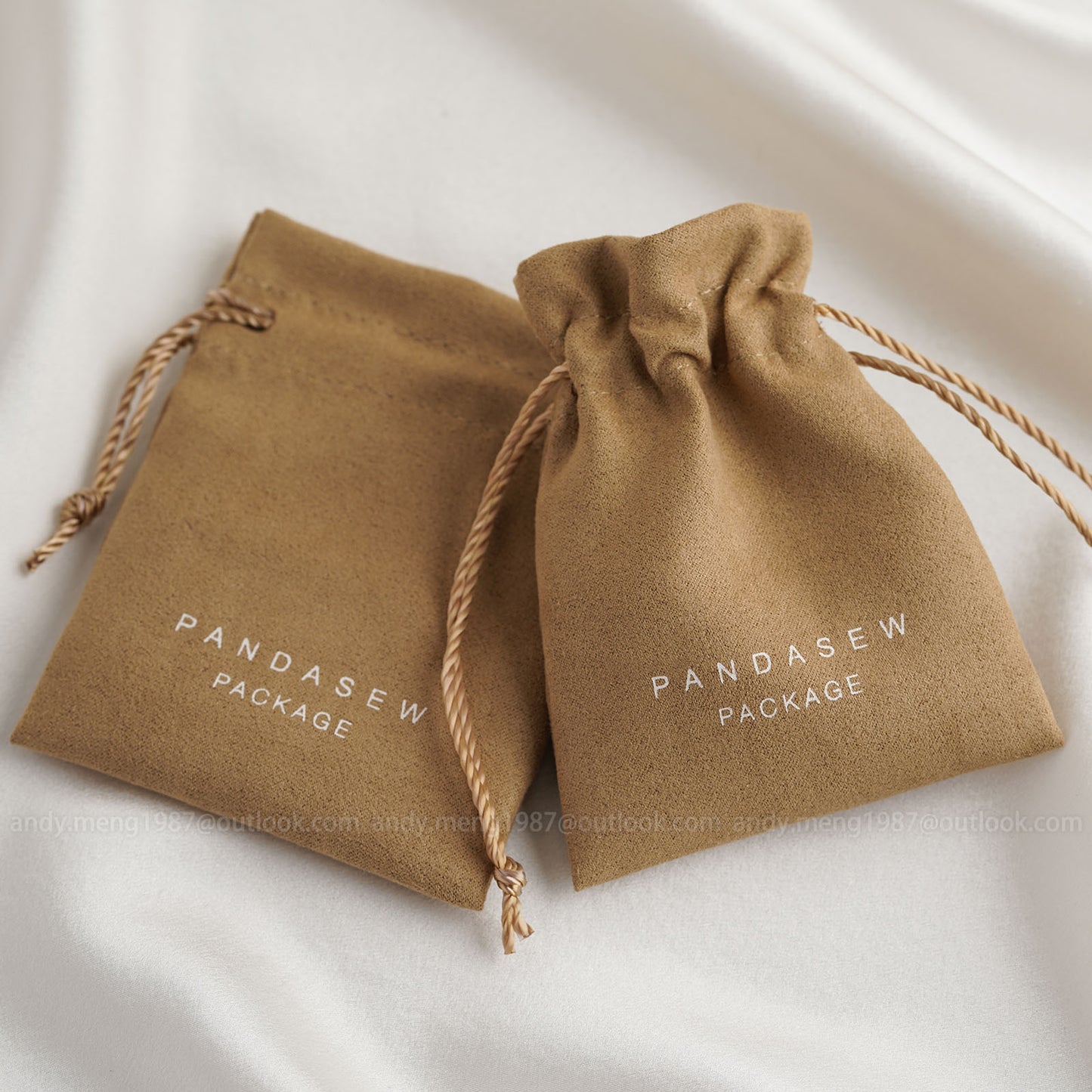 Brown color drawstring pouch