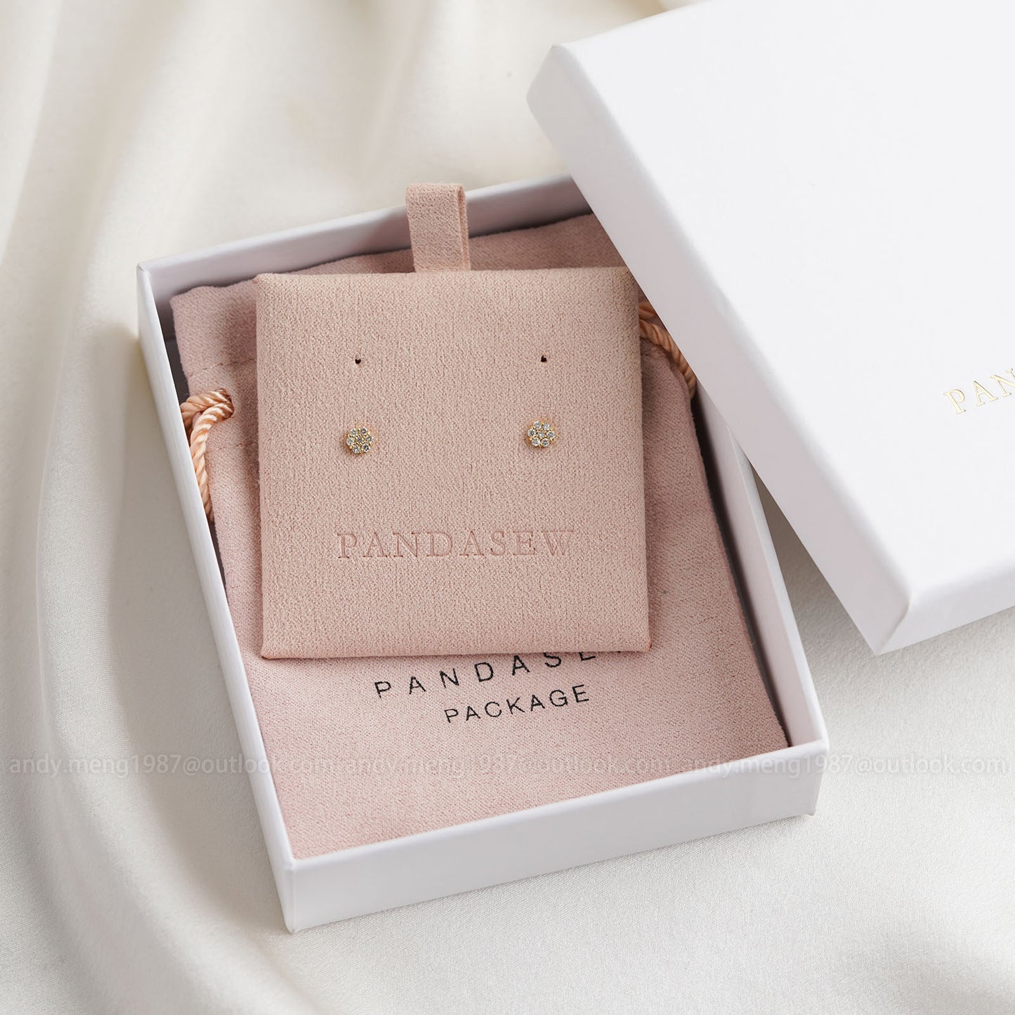 personalized earrings package pink set 