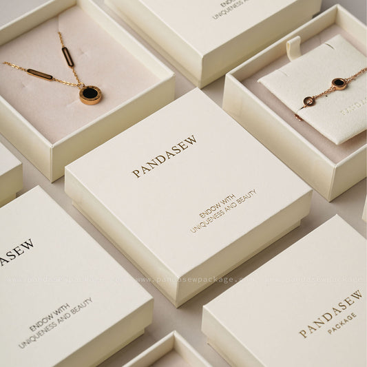 Pandasew cream jewelry box print logo