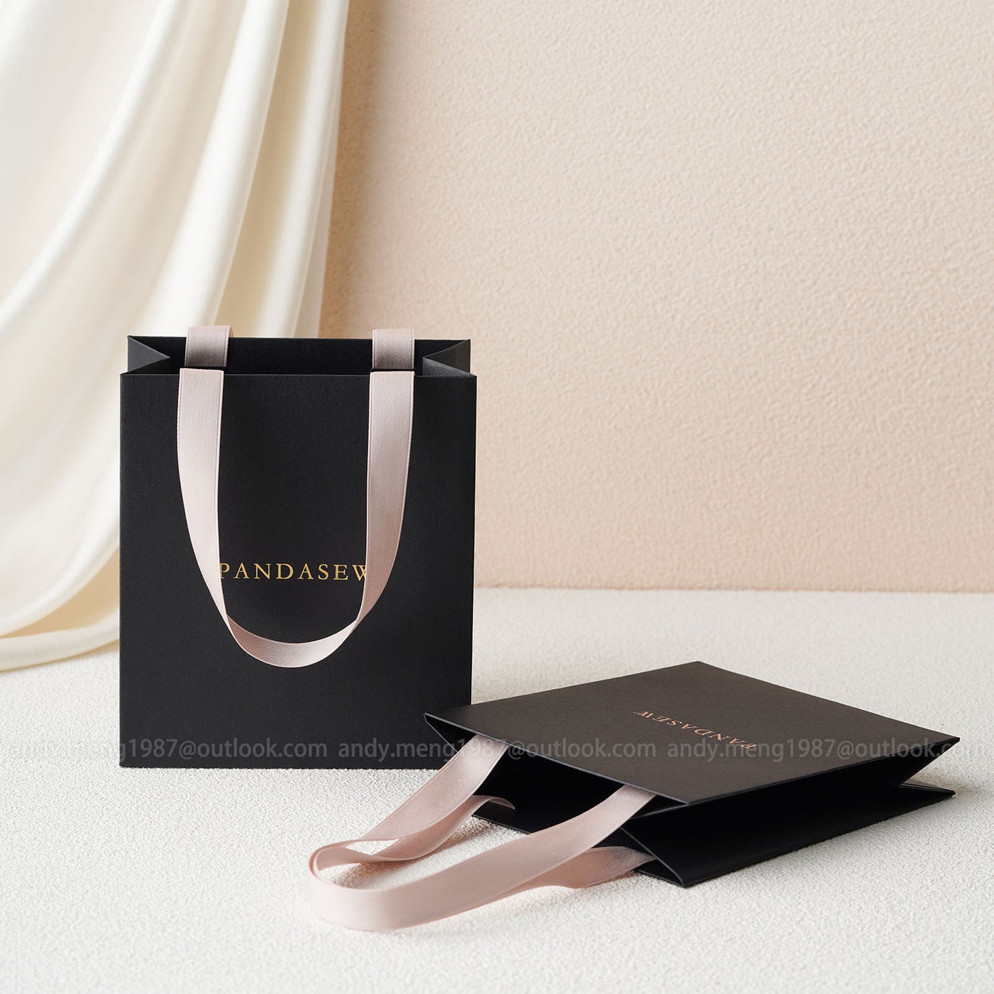 paper bag mockup prints logo, 5x6 inches small bag