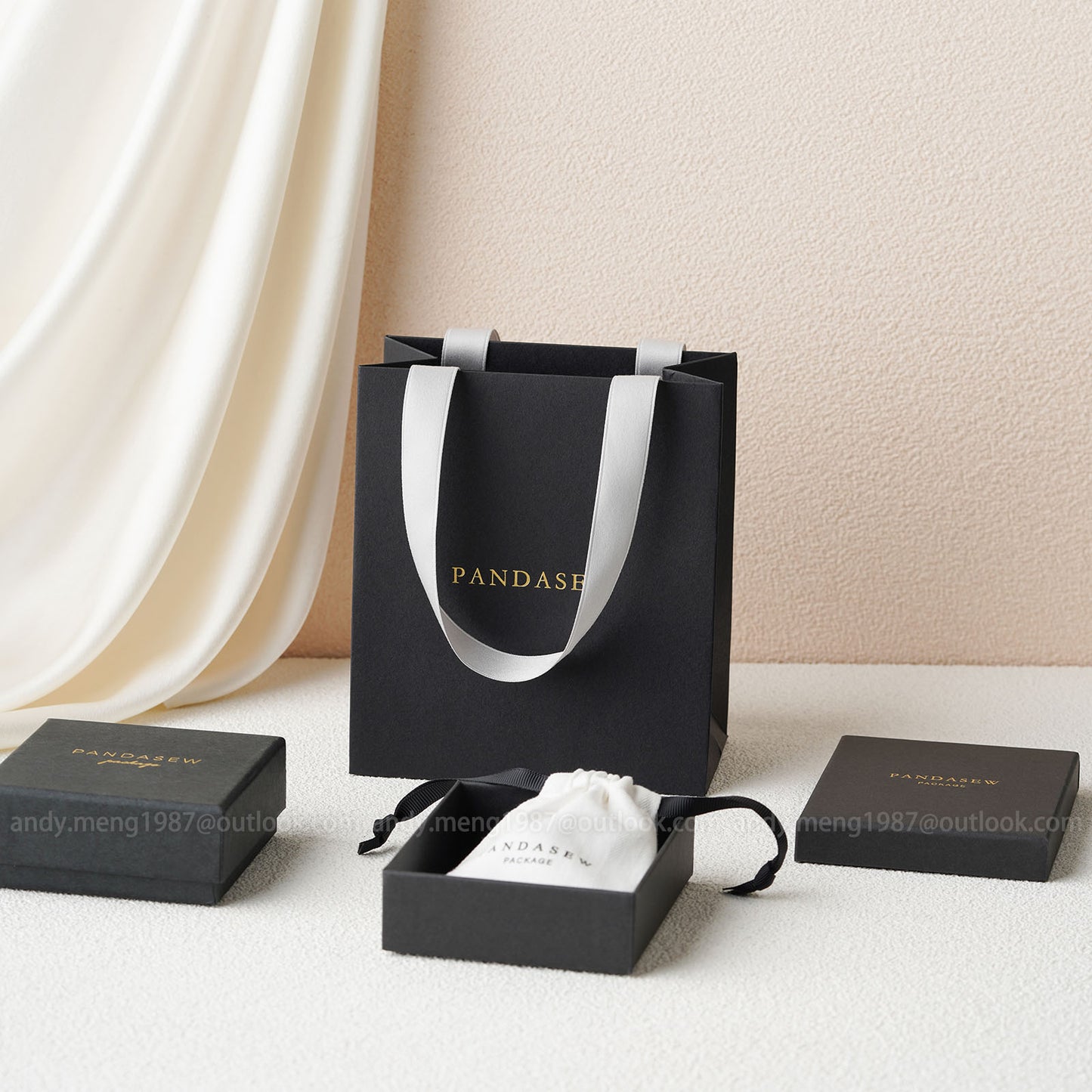 black kraft paper bag with logo printing