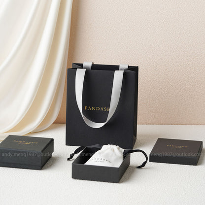 black kraft paper bag with logo printing