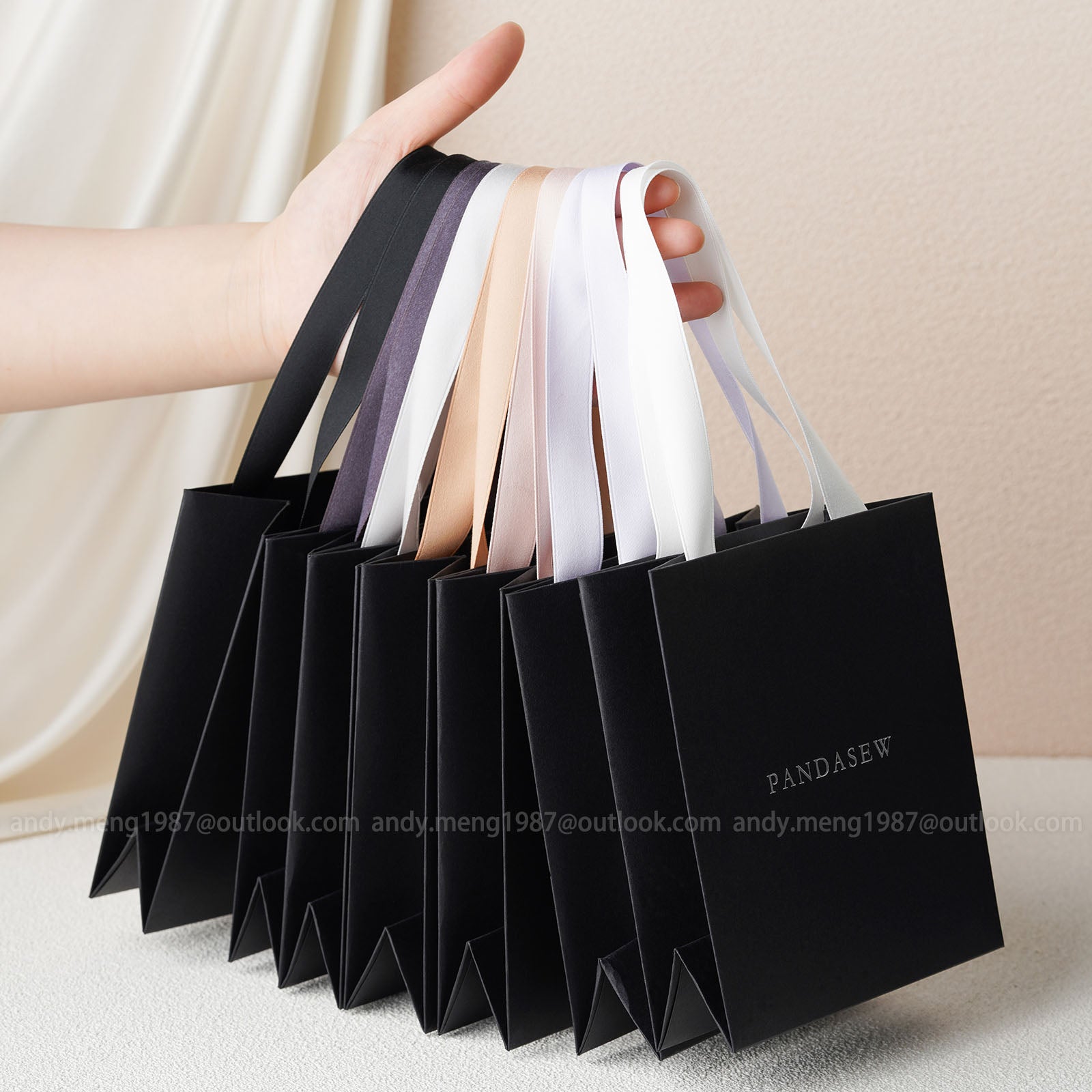 paper gift bags with logo, 5x6 inches small bag