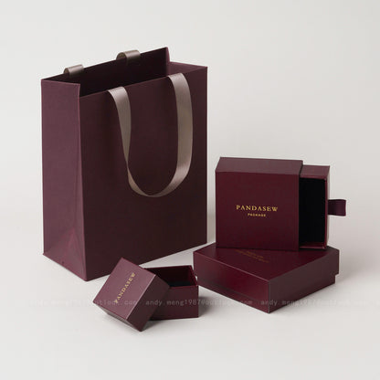 50pcs burgundy Paper box custom jewelry box jewelry packaging BX-149