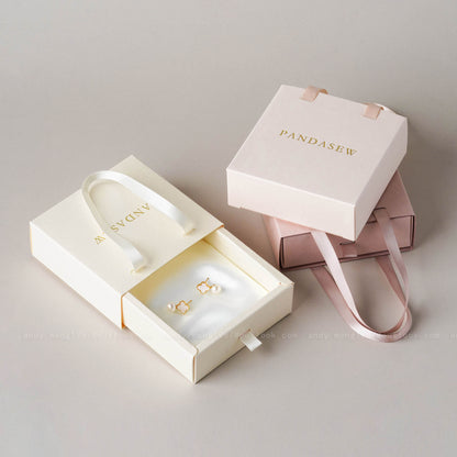 50pcs 10*10*3.5cm Jewelry Box Bracelet Box Pandasew Custom Logo Free Shipping BXt-146