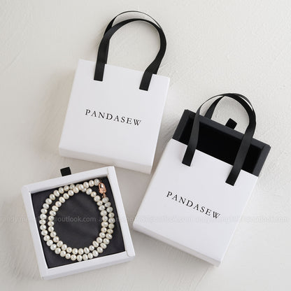 50pcs 10*10*3.5cm Tote Jewelry Paper Box Pandasew Custom Logo Free Shipping BXt-143