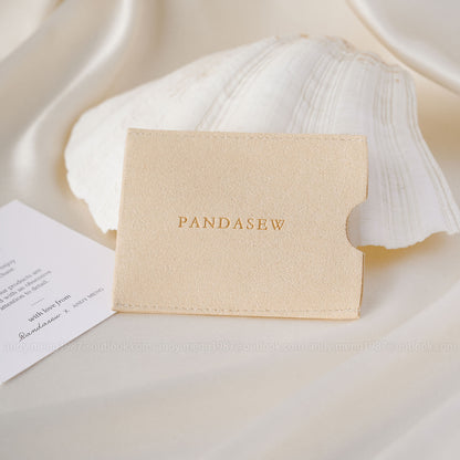 dark apricot color microfiber card pouch