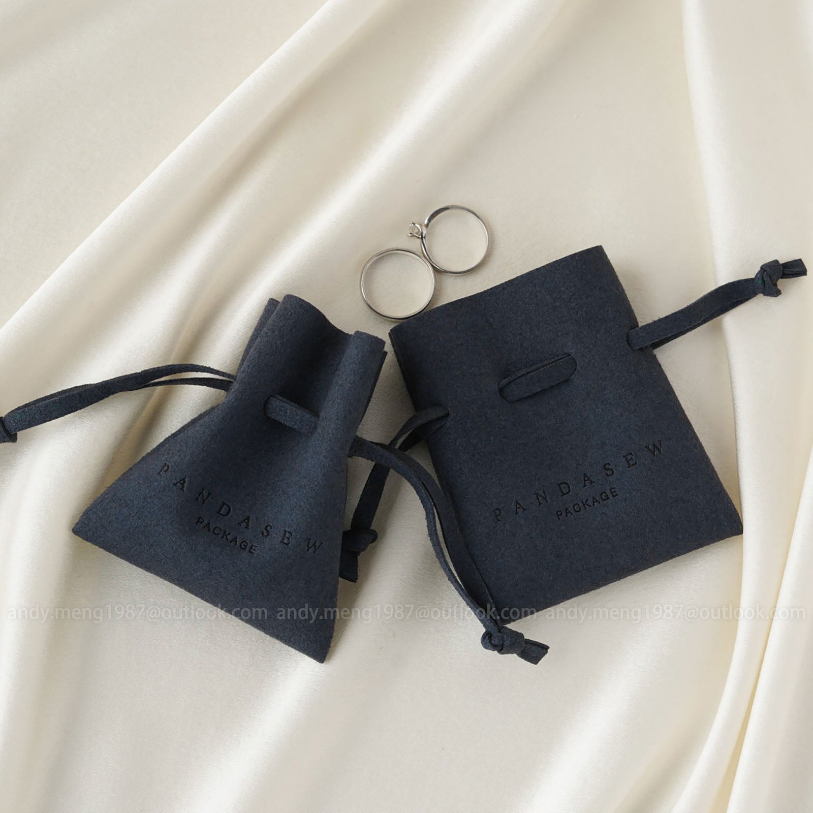 Navy blue pouch with strong logo