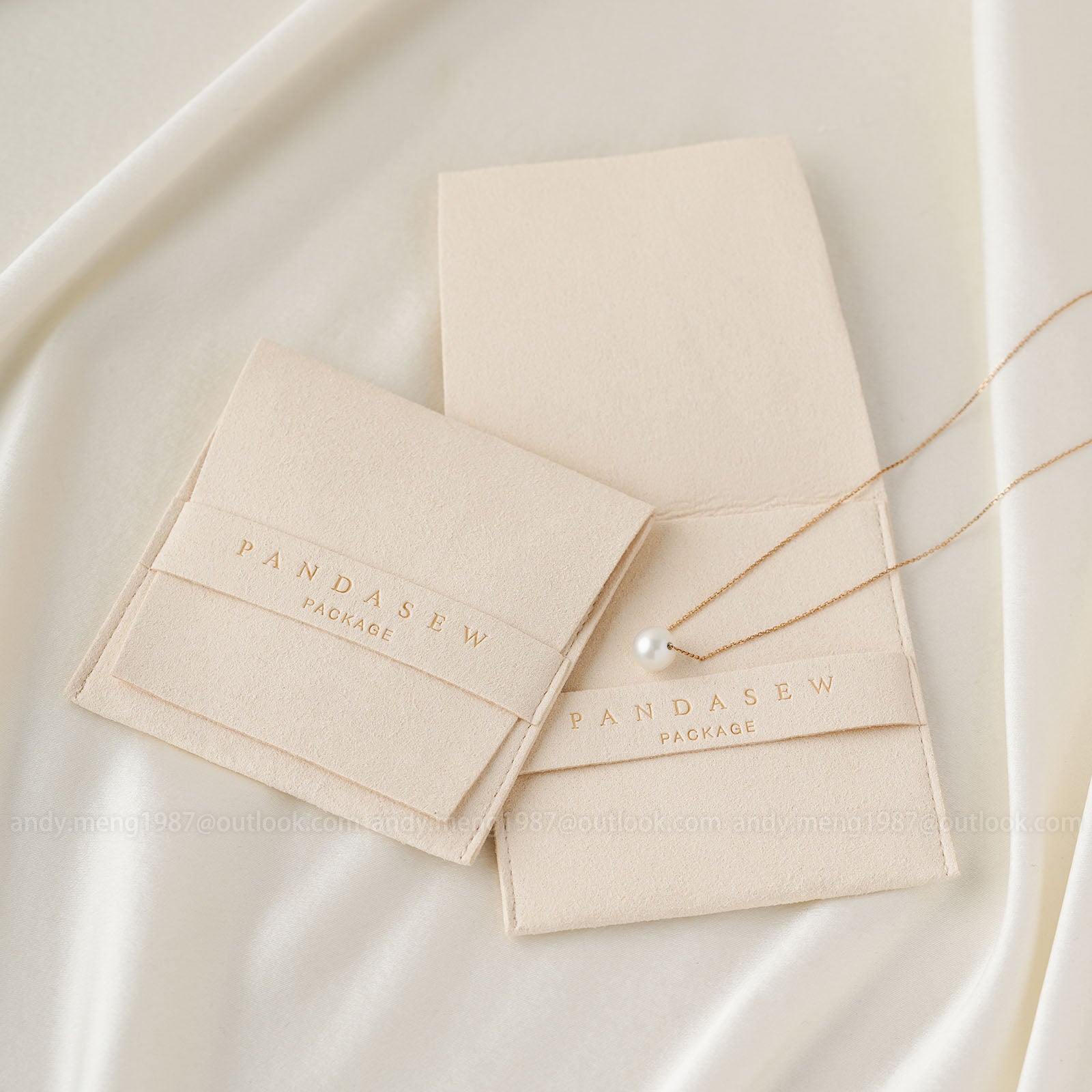 8x8cm  apricot microfiber belt flap pouch