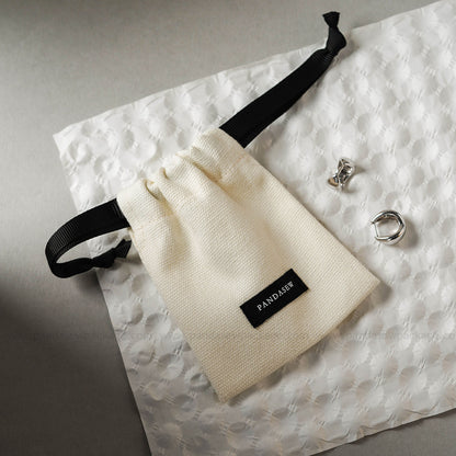 personalized beige canvas bag, very thick cloth bag 8x10cm