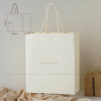 cream white kraft paper bags large bag 24x29cm