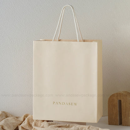 beige paper gift bag large size