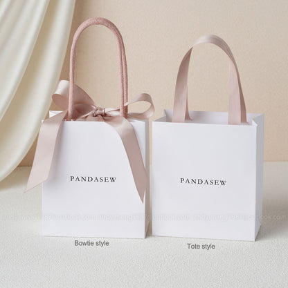 50pcs A1S 5x3x6 inches Paper bag custom jewelry package bag with Logo personalized logo Paper gift Bag Black STB-176