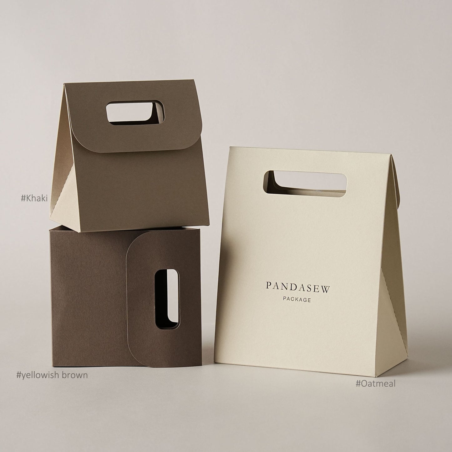 50pcs Customize Paper bag gift package bag with personalized logo wedding bag  Flat Packing STB-002