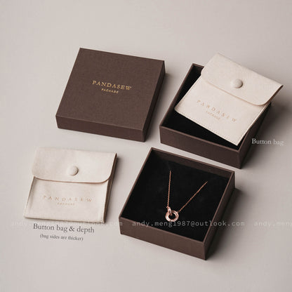 coffee jewelry box with jewelry bag set