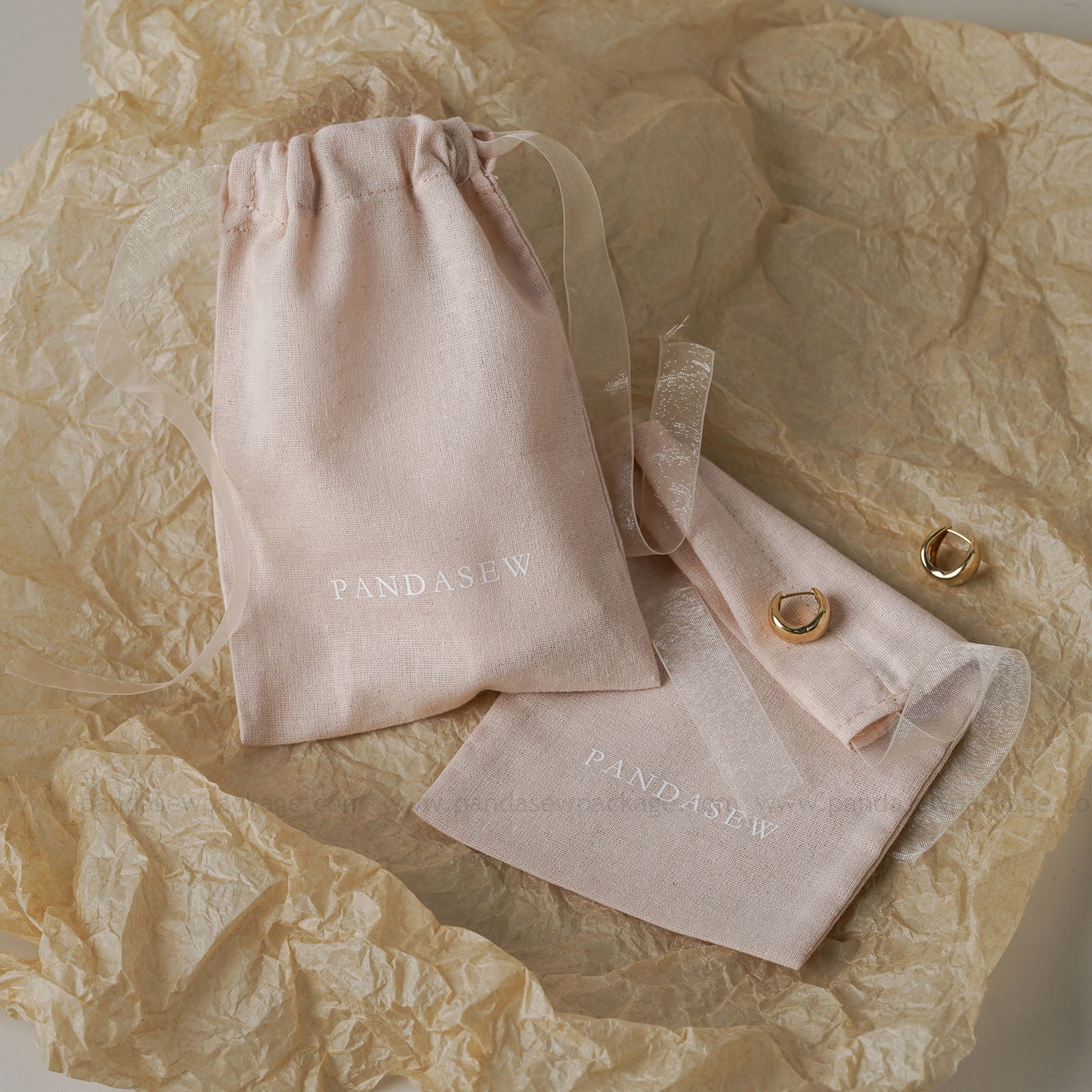 Breathable cotton drawstring bag Pandasew