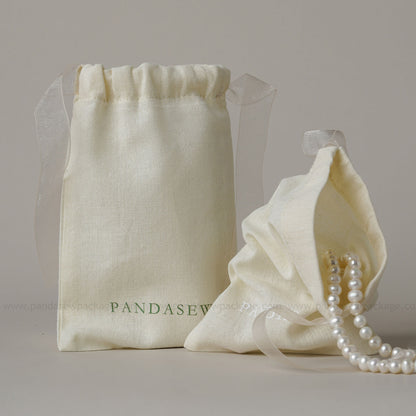 Beige necklace packaging bag, custom logo