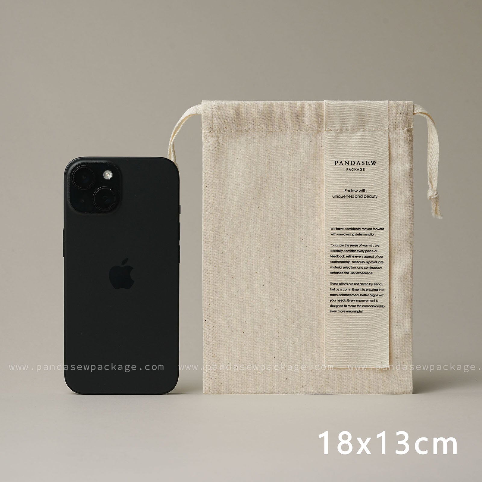 Pandasew pouch 18x13cm