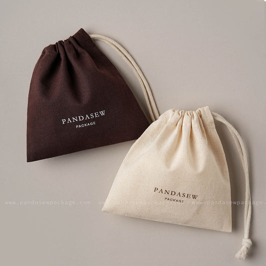 dark brown and beige cotton bag handmade