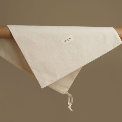 High quality Beige Cotton Drawstring Bag Custom Logo