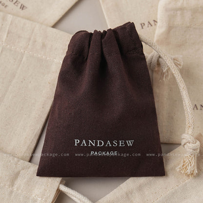 minimalist cotton drawstring bag with cotton drawstring