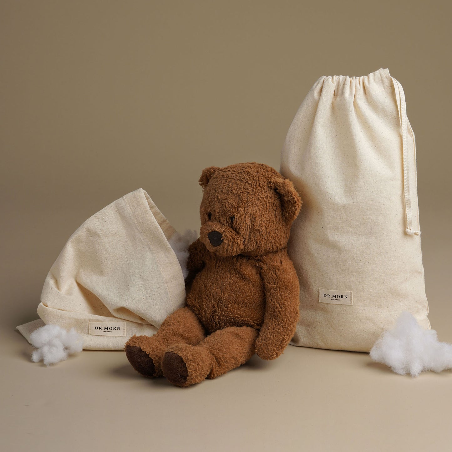 50pcs Beige Cotton Drawstring Bag Custom Logo Shoes Bags Dust bagHBM-103