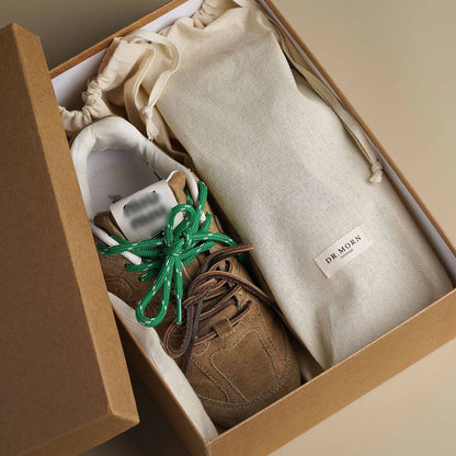 50pcs Beige Cotton Drawstring Bag Custom Logo Shoes Bags Dust bagHBM-103