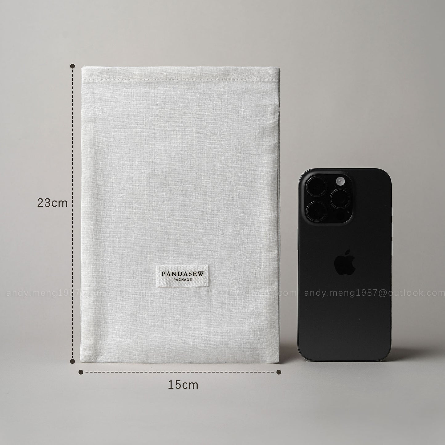 15x23cm cotton packaging pouch