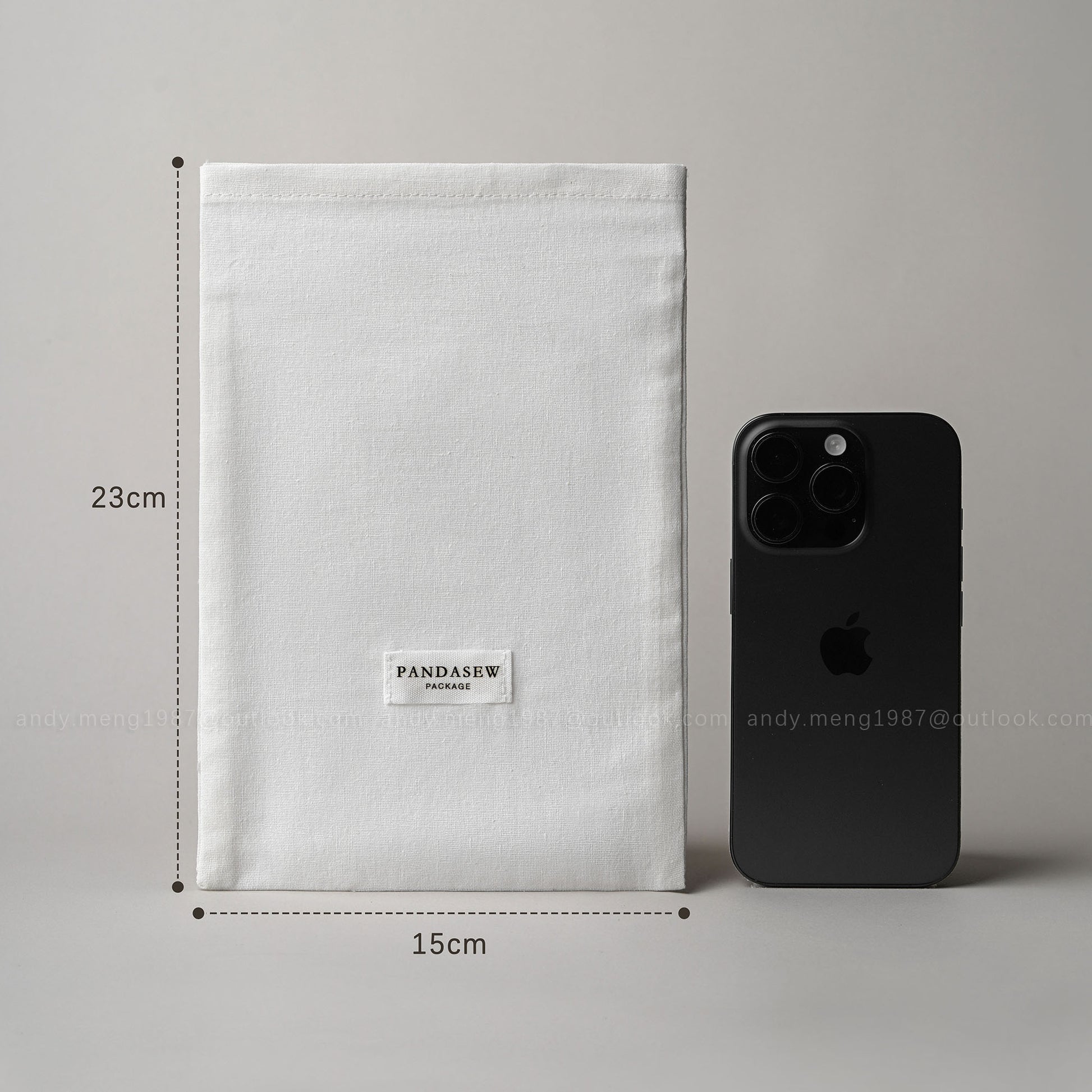 15x23cm cotton packaging pouch