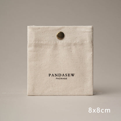 8x8cm jewelry pouch button closure