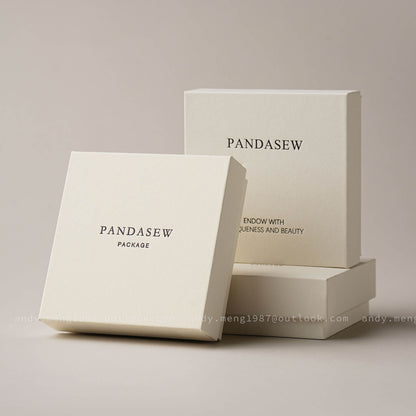Pandasew cream jewelry box print logo
