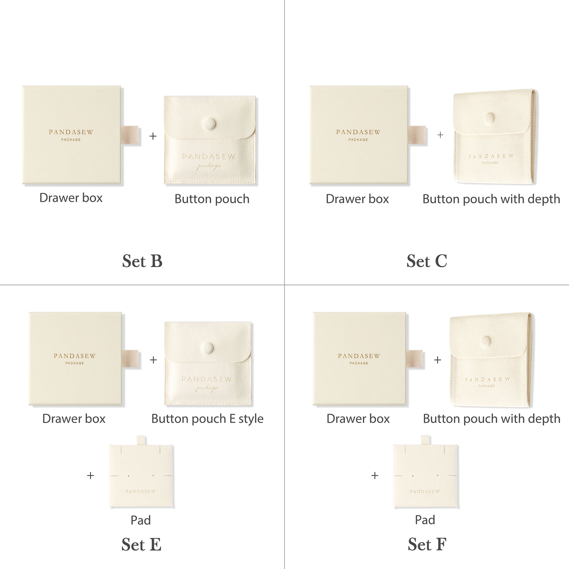 custom nude jewelry box with pouch set