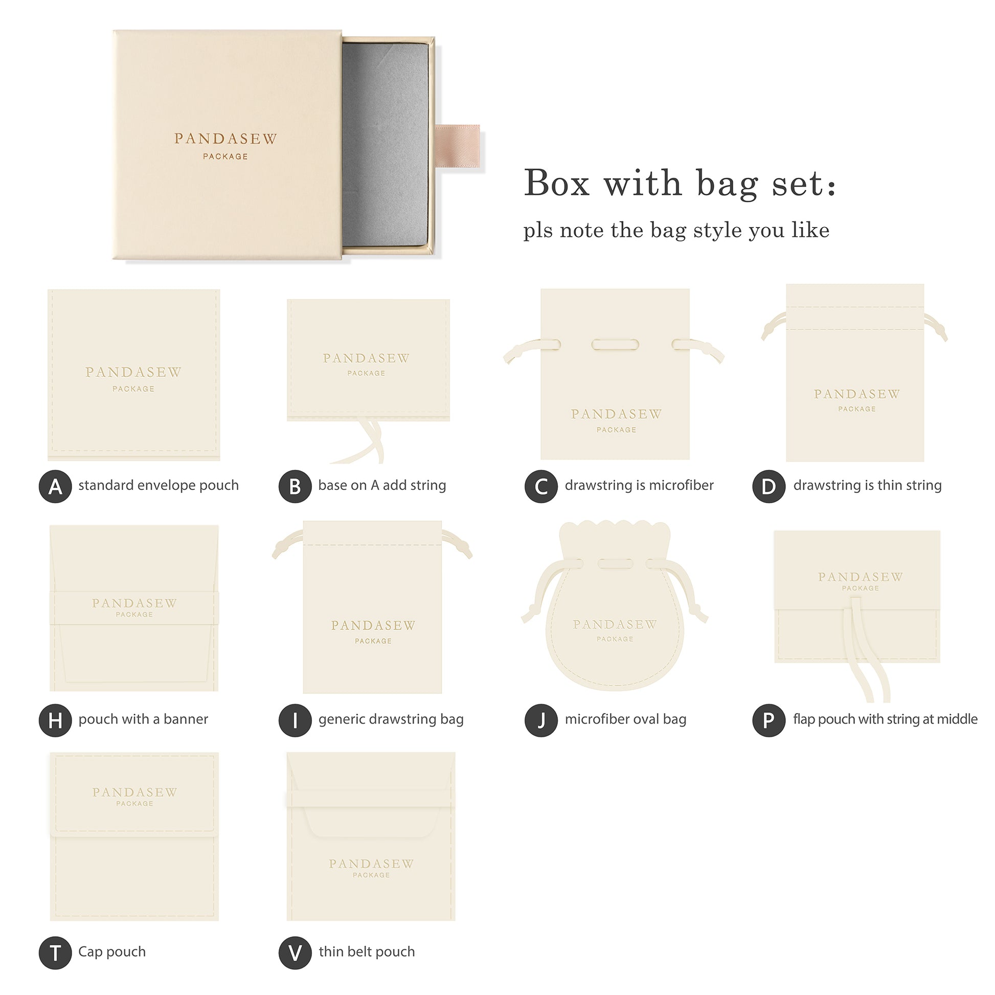 custom nude jewelry box with pouch set