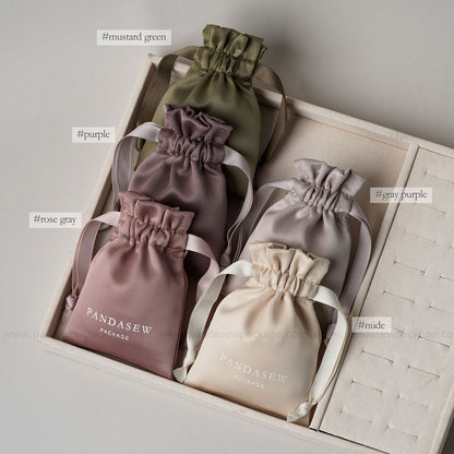 100pcs Dense silk satin bag custom jewelry pouch high quality thick and soft pouch DSD-107