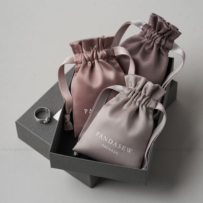 100pcs Dense silk satin bag custom jewelry pouch high quality thick and soft pouch DSD-107