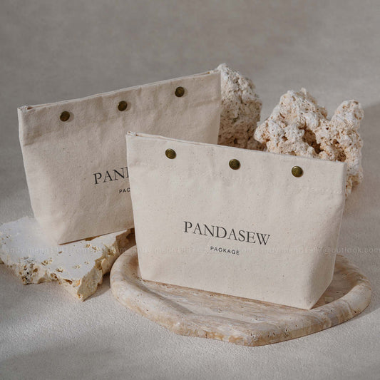 100pcs Custom Snap Cotton Bag flat bottom Gift Packaging: Rigid and Well-tailored B3M-123