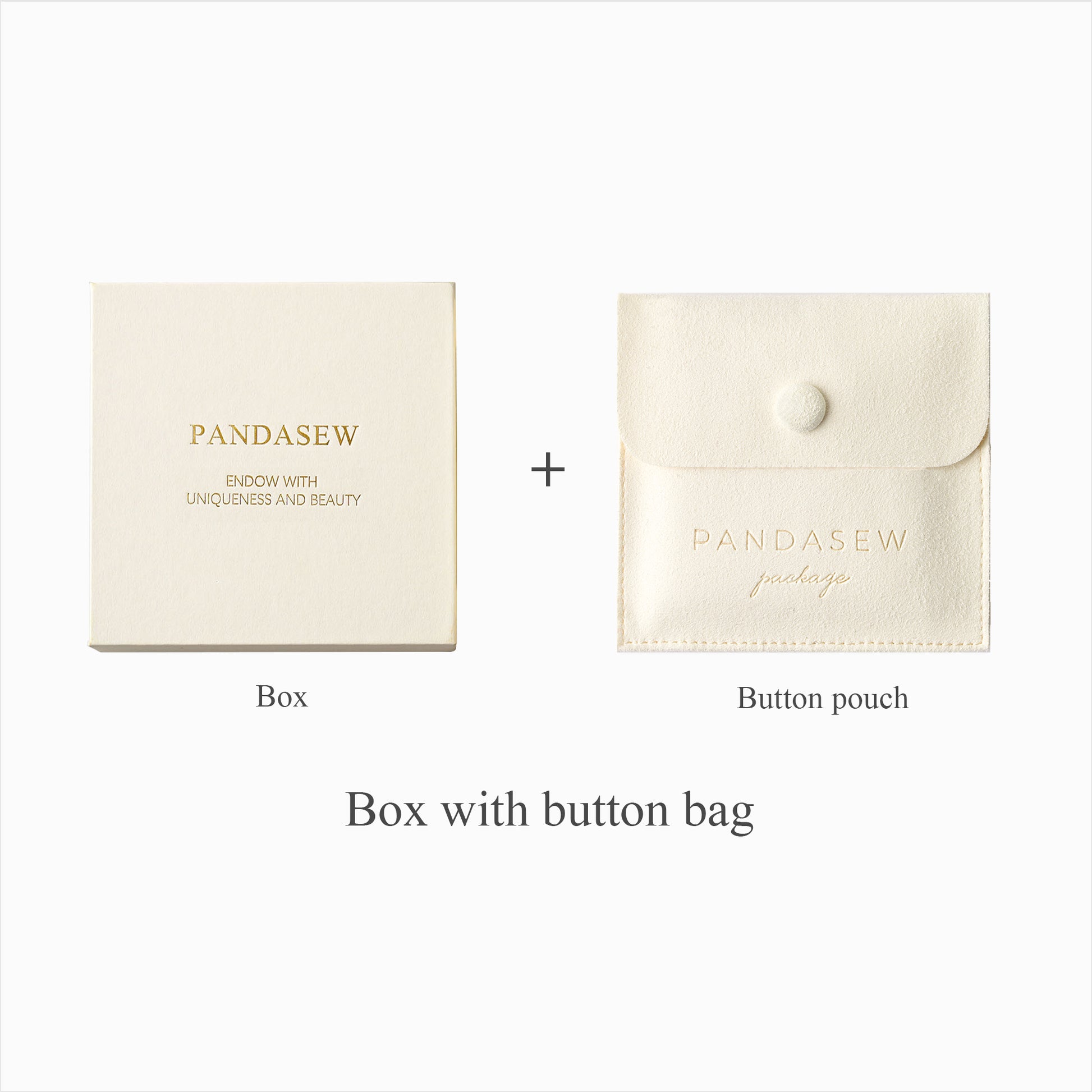 Pandasew jewelry box with button bag set custom logo