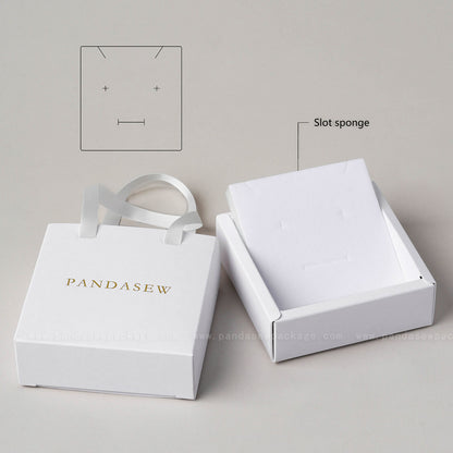 50pcs 10*10*3.5cm Jewelry Box Bracelet Box Pandasew Custom Logo Free Shipping BXt-146