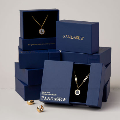 50pcs 9x9x3.5cm jewelry packaging custom jewellery box print logo, chic drawer box for necklace ring, Pandasew high texture cardboard box BX-150