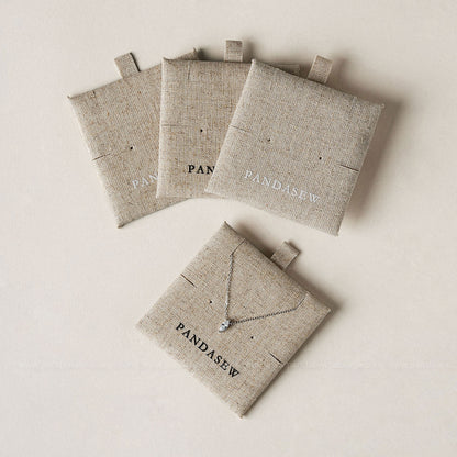 50 sets linen bags with pads set, jewellery packaging ideas custom earring necklace bracelet package ZH-155