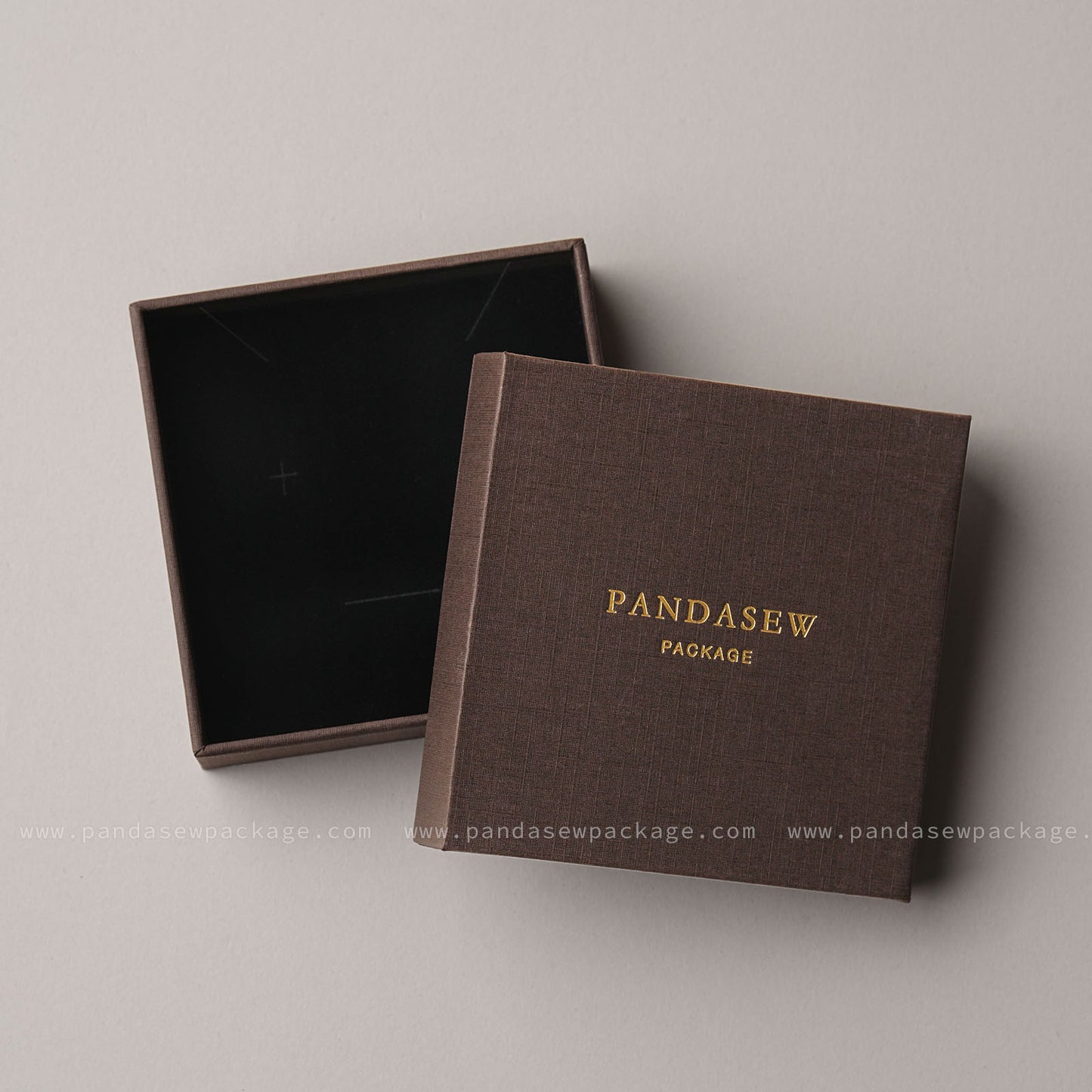 Pandasew coffee necklace and earring box with bag set print logo