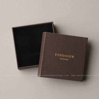 Pandasew coffee necklace and earring box with bag set print logo