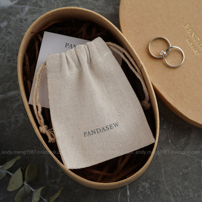 50pcs Linen Drawstring Generic Top Jewelry Package Custom Logo produce any size bag LN-110