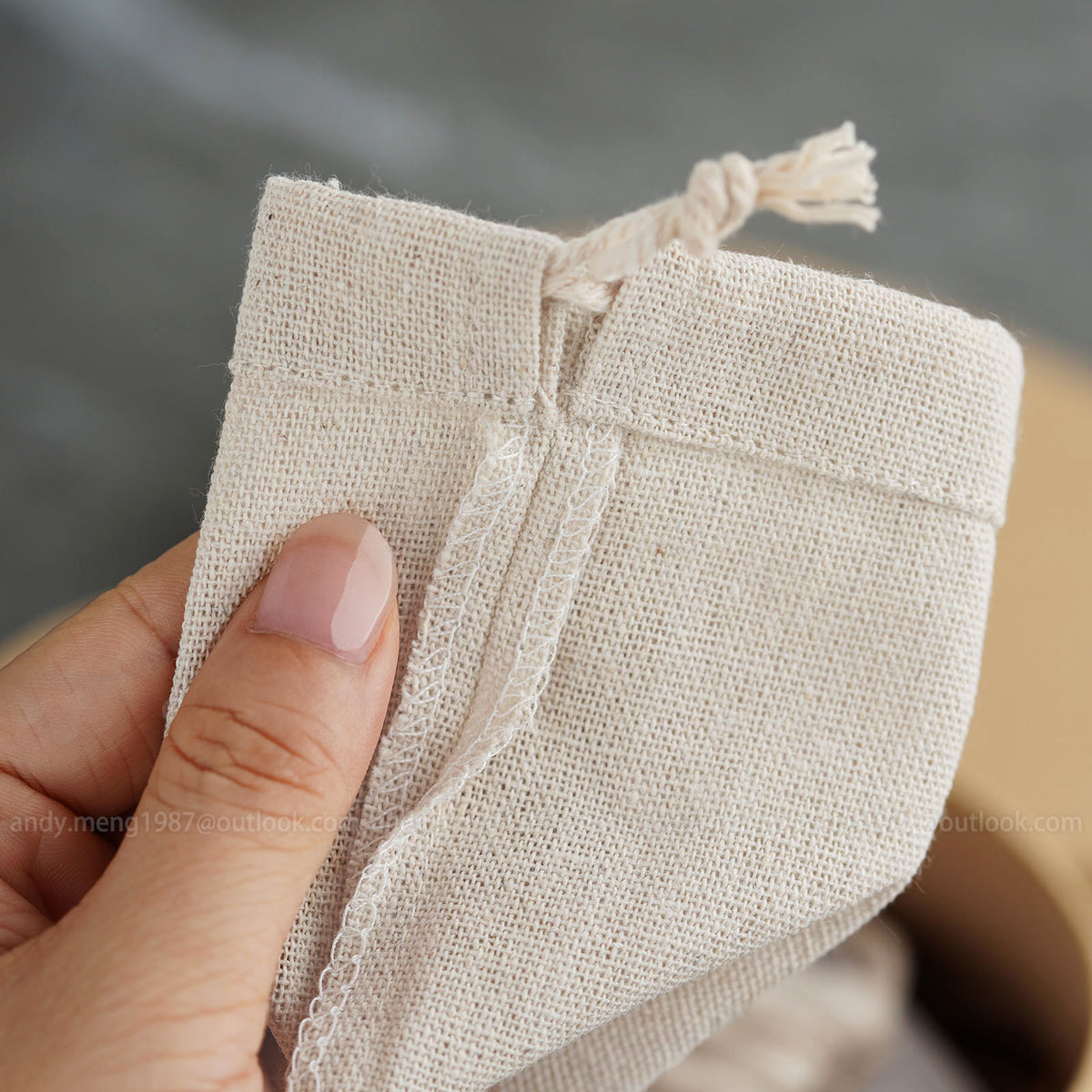 50pcs Linen Drawstring Generic Top Jewelry Package Custom Logo produce any size bag LN-110