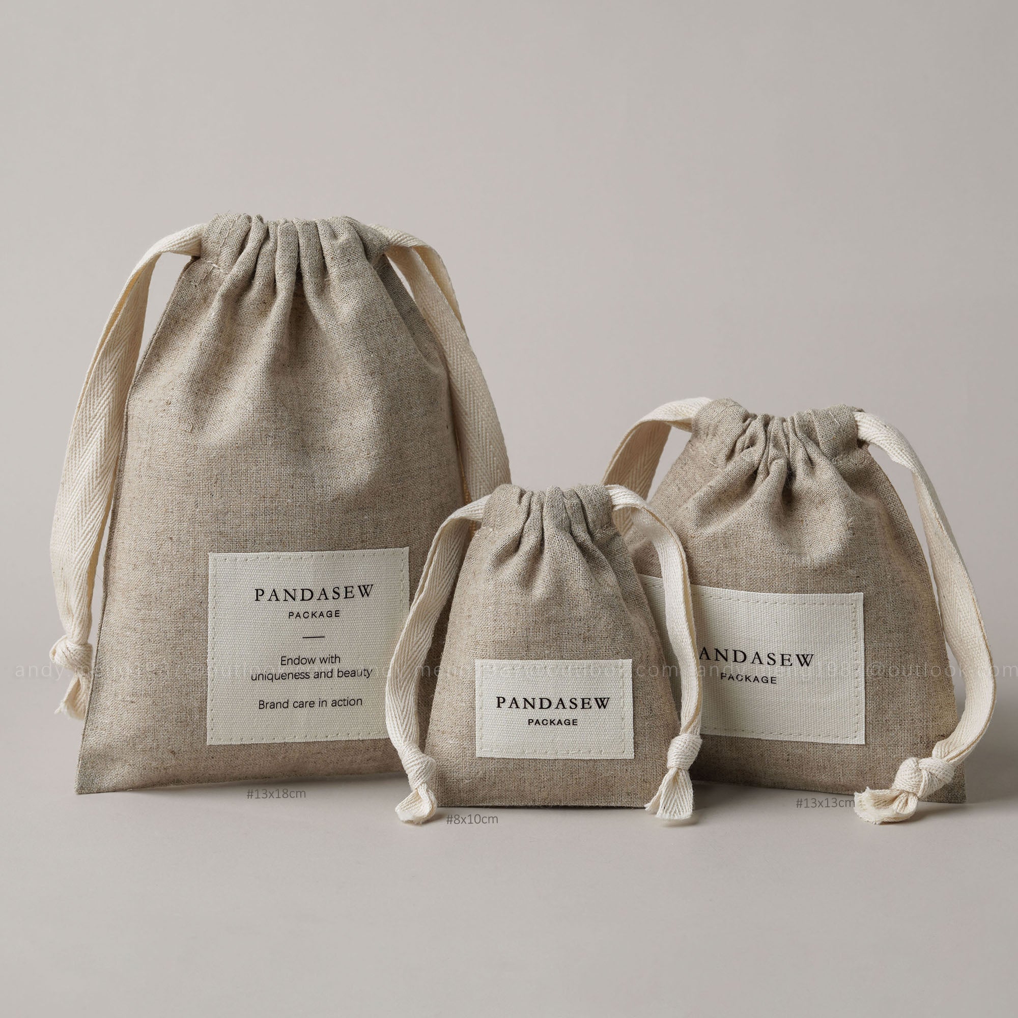 cosmetic linen bag handmade