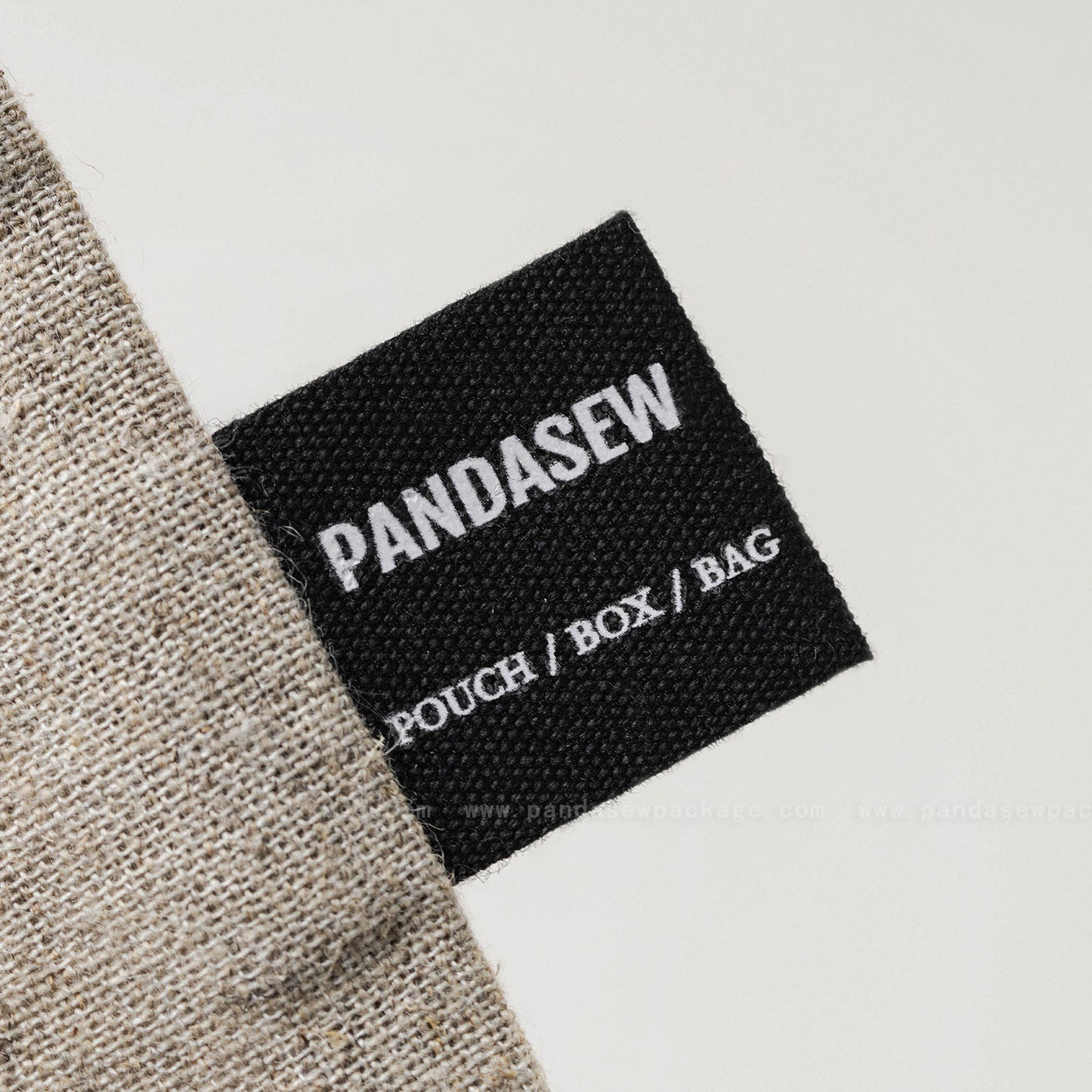 100pcs Linen Drawstring Bag Custom Logo on Label Jewelry Package Gift Bag LN-115