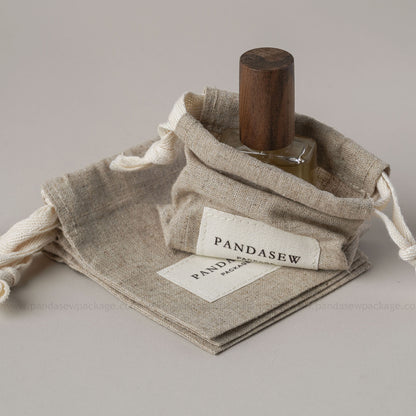 cosmetic storage linen bag, soap pouch, skincare packing, body lotion bag
