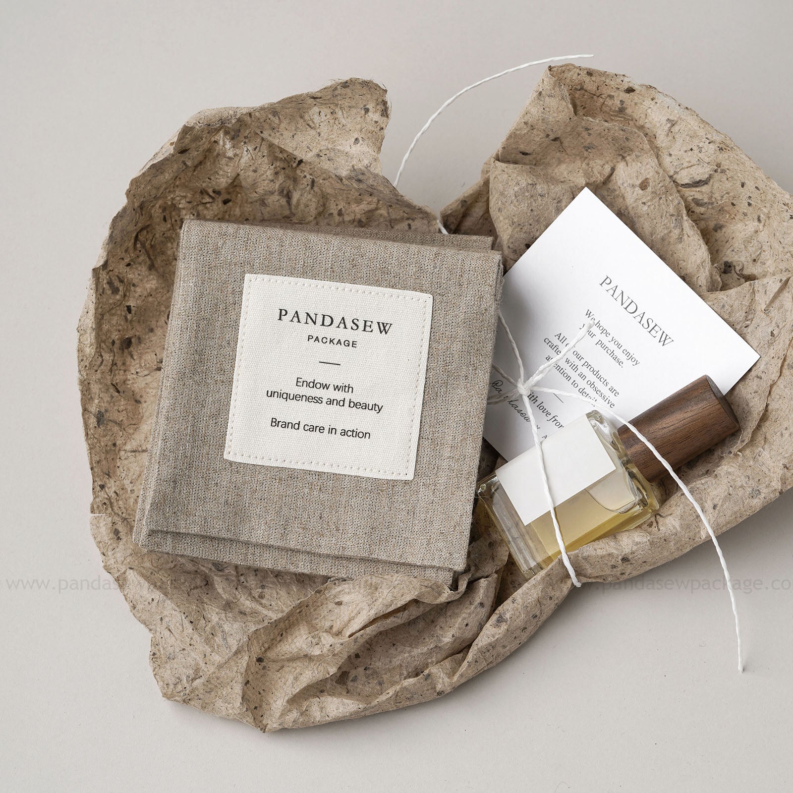 Pandasew linen gift bag