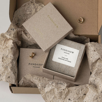 100pcs Khaki jewelry box with envelope linen pouch set