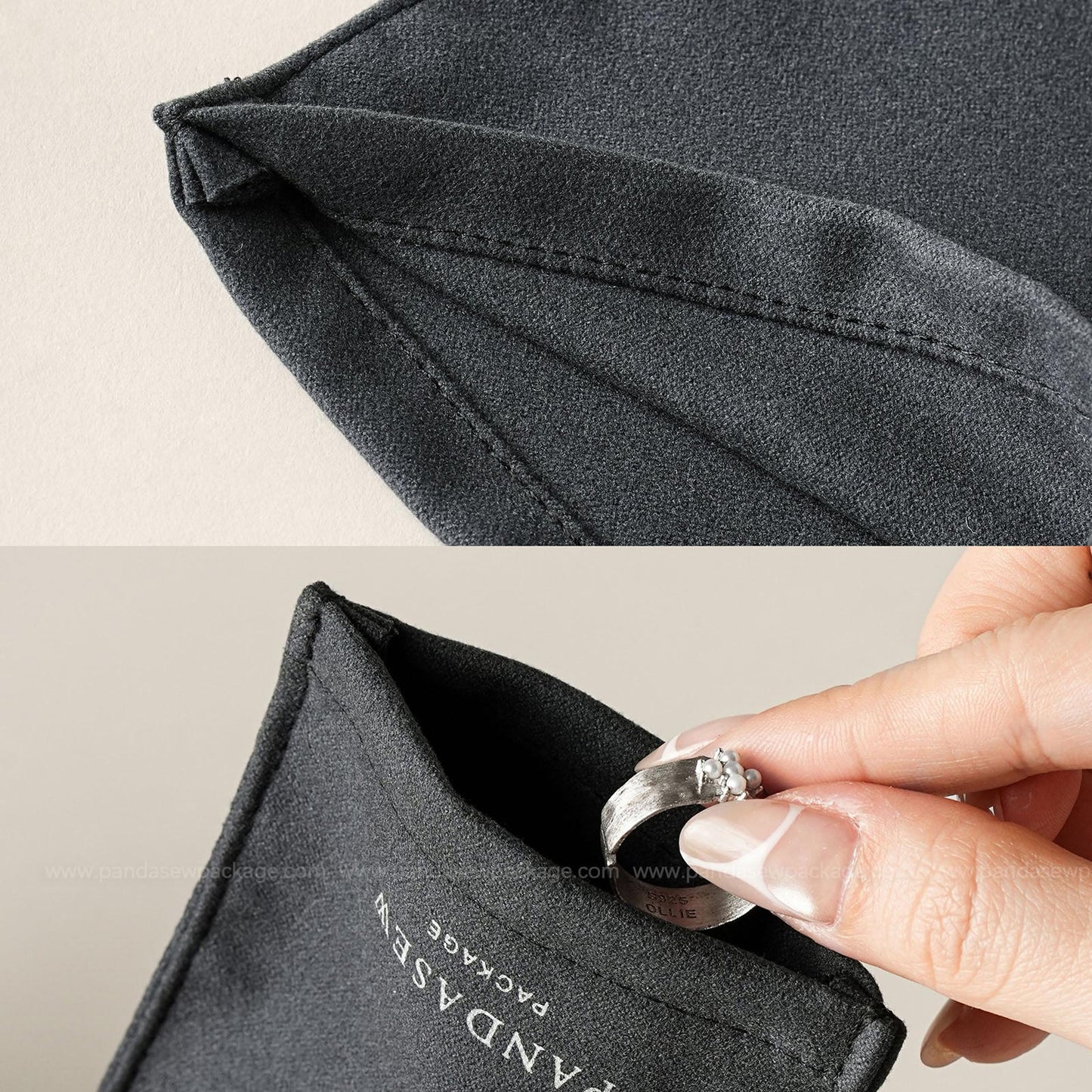 100pcs PandaSew Customizable Package Bags Pouches for Gifts, Jewelry & Personalized Sizes VEL-107